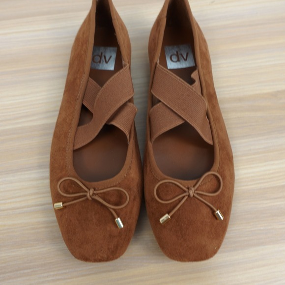 DV by Dolce Vita Shoes - Brown Ballet Flats Women Shoes 6 Cross Strap Mary Jane School Prep DOLCE VITA DV